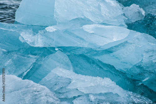 ice at glacier lagoon iceland