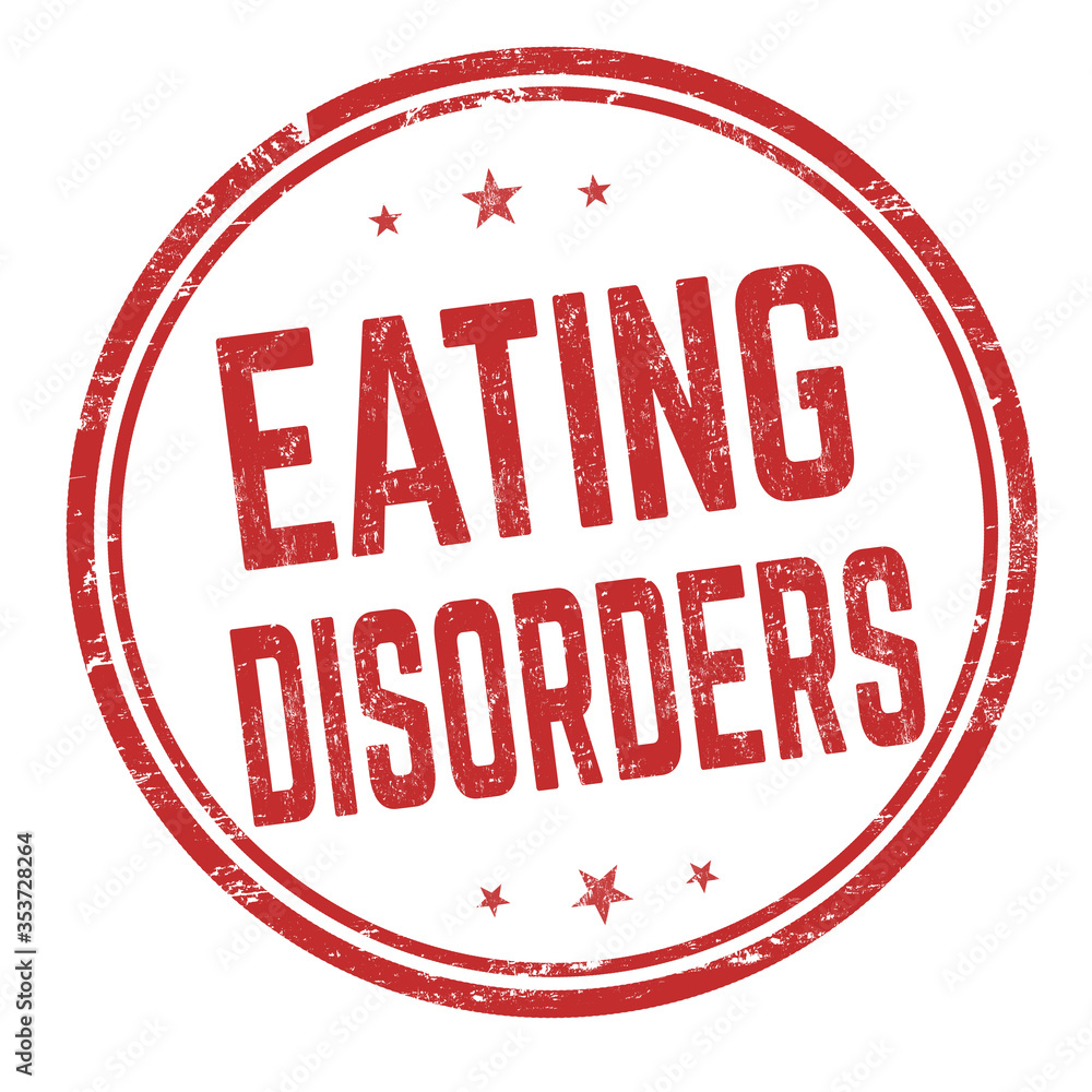 Eating disorders sign or stamp Eating disorders sign or stamp