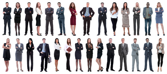 successful business people isolated on white background