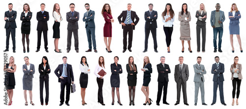 Fotografi successful business people isolated on white background