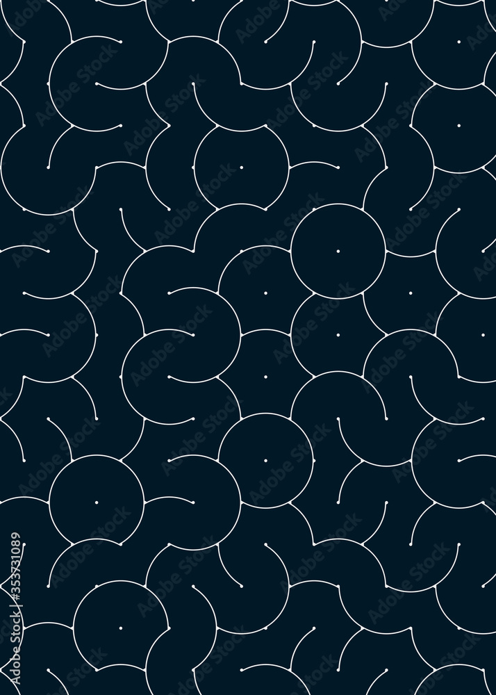 Obraz premium Colour Hehagon Tile Connection art background design illustration