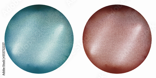 Kreise Spacemuster blau, rot