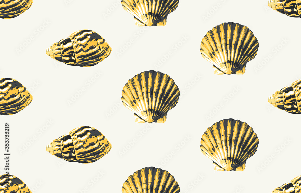 Seamless marine sea pattern. Seamless marine sea pattern.