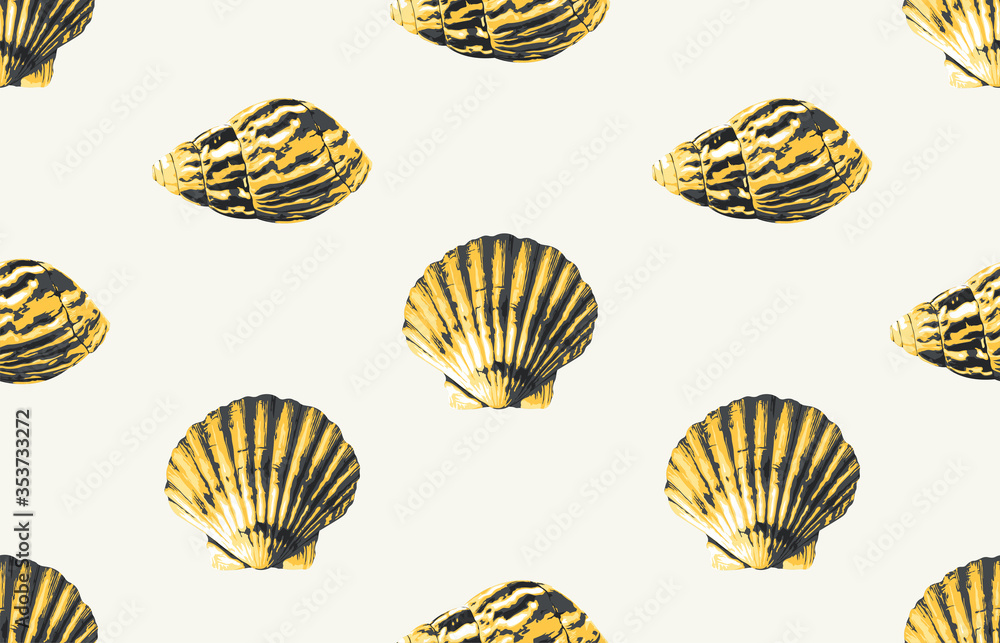 Seamless marine sea pattern. Seamless marine sea pattern.