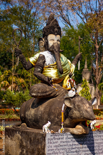 A beautiful view of statues in Buddha Park at Nong Khai, Thailand. © joseduardo
