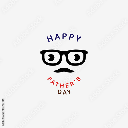 Happy fathers day. . Template for greeting card  Banner  flyer  invitation  congratulation  poster design. Vector illustration.