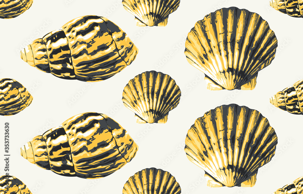 Seamless marine sea pattern. Seamless marine sea pattern.