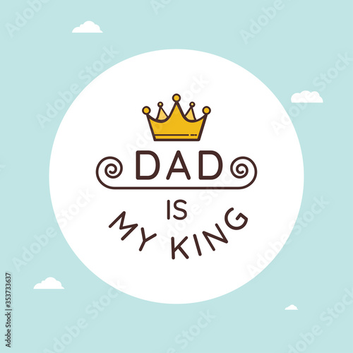 Happy fathers day. . Template for greeting card, Banner, flyer, invitation, congratulation, poster design. Vector illustration.