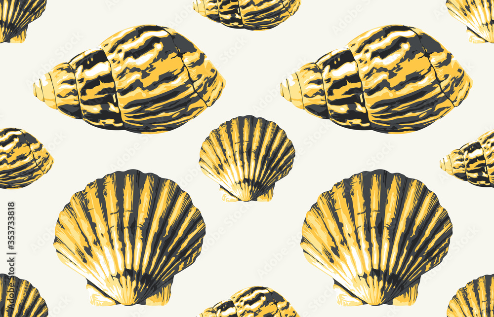 Seamless marine sea pattern. Seamless marine sea pattern.