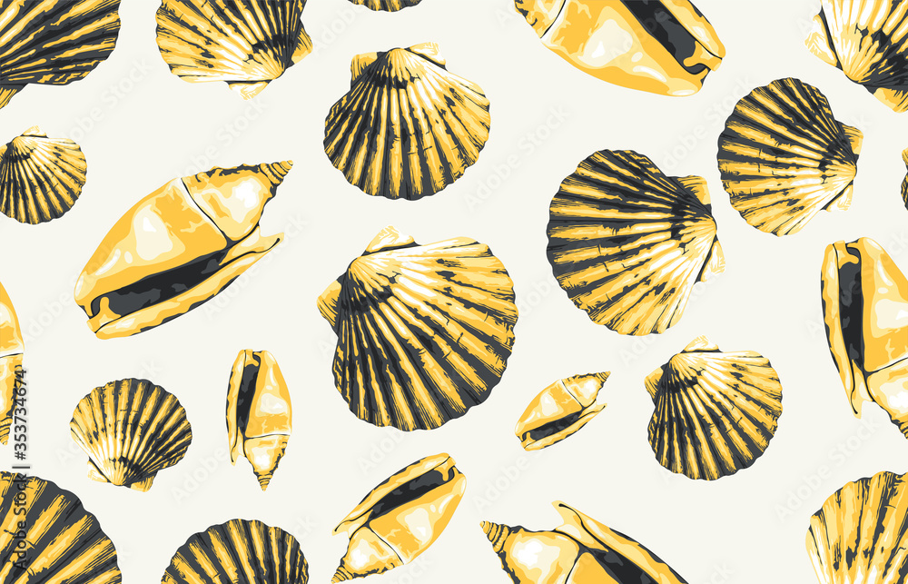 Seamless marine sea pattern. Seamless marine sea pattern.