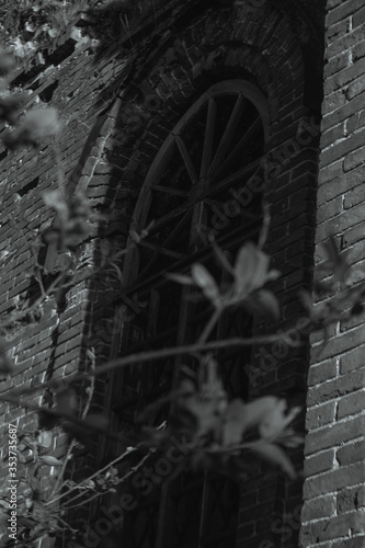 detail of a wall of a church