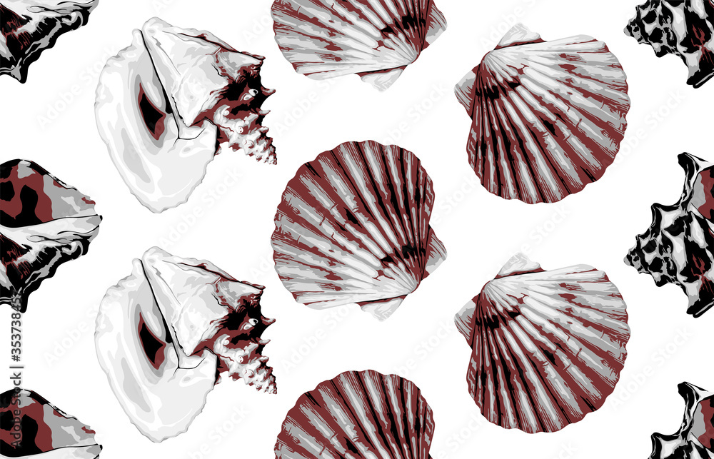 Seamless marine sea pattern. Seamless marine sea pattern.