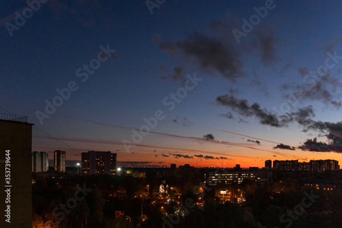 Sunset sky over the city of Korolev, Moscow region © Inna Fedorets