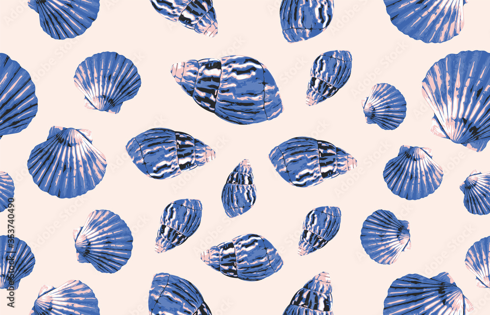 Seamless marine sea pattern. Seamless marine sea pattern.