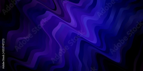 Dark Pink, Blue vector layout with wry lines. Colorful illustration with curved lines. Template for your UI design.