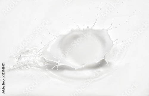 Milk splash in the shape of a crown