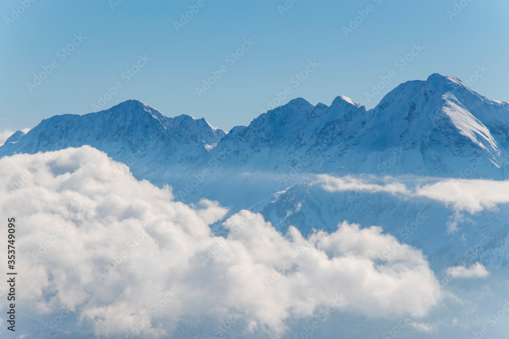 clouds over the mountains