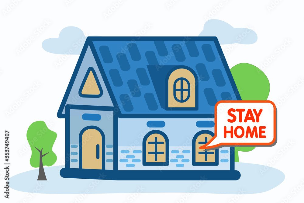 Stay at home to prevent coronavirus outbreak. stay at home concept for Coronavirus Awareness covid-19. Stay at home vector illustration. Stay at home to prevent coronavirus outbreak. stay at home concept for Coronavirus Awareness covid-19. Stay at home vector illustration.