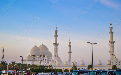 The grand Sheikh Zayed mosque in Abu Dhabi UAE