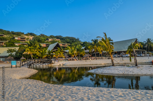 Beautiful Bilene beach and lagoon near Maputo in Mozambique photo