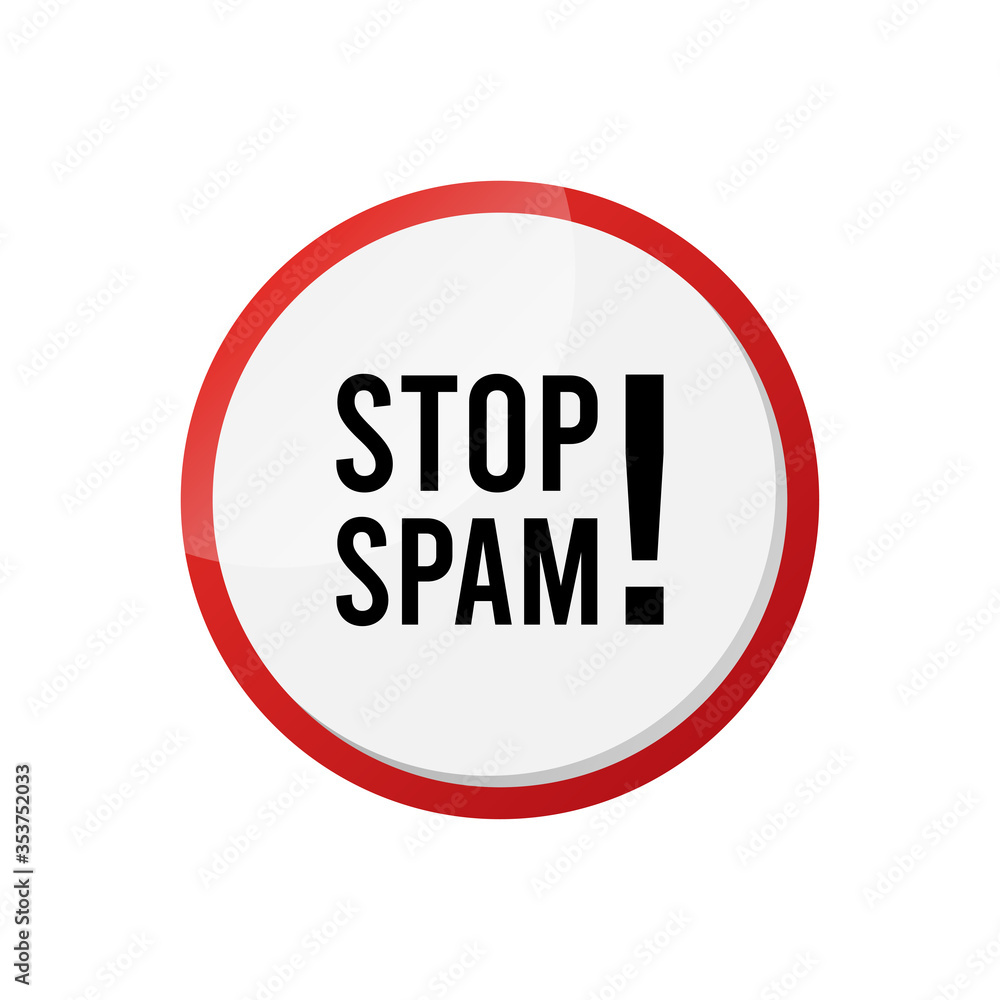 red stop sign shape with the word stop spam on it - vector red stop sign shape with the word stop spam on it - vector