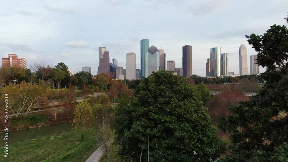 Panoramic Houston Skyline Reveal Panoramic Houston Skyline Reveal