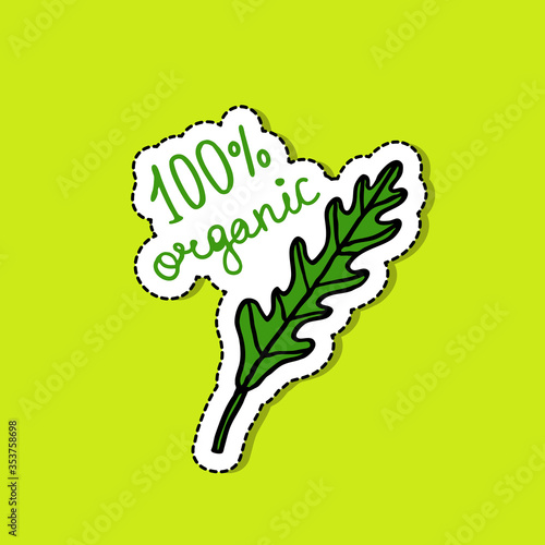 arugula rucola doodle icon