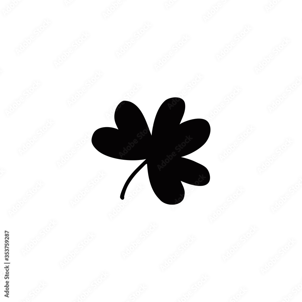 trifoliate clover doodle icon trifoliate clover doodle icon
