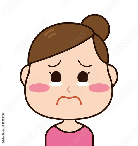 泣く　女性　主婦