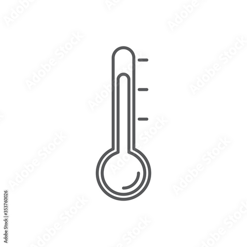 Thermostat vector icon symbol medical tools isolated on white background