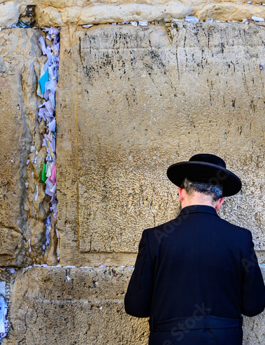 Prayer at Western Wall in Jerusalem