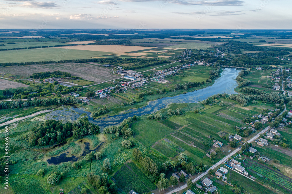 Typical Russian plain landscape. Typical Russian plain landscape.