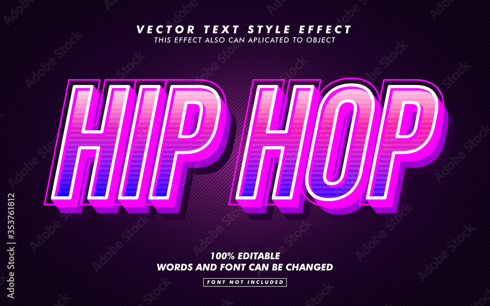 Hip Hop Text Style Effect Mockup Hip Hop Text Style Effect Mockup