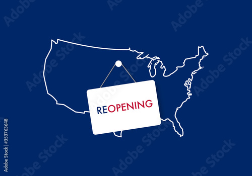 Concepts of reopening America after quarantine the country