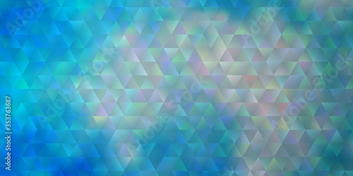 Light BLUE vector background with triangles.