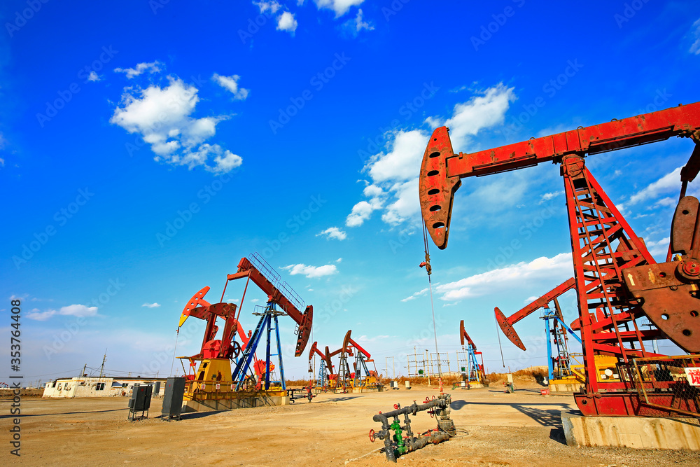 Fototapeta premium The oil pump, industrial equipment