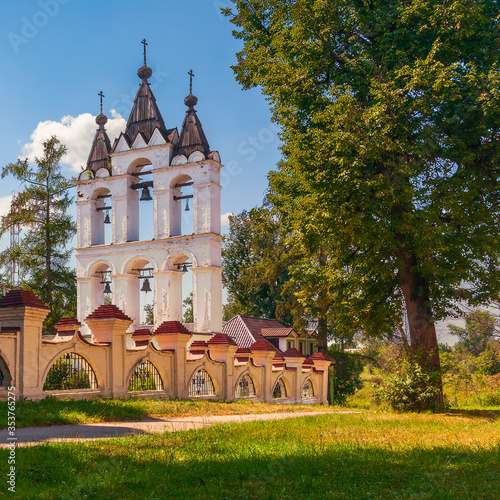 Arcade belfry of the Church of the Transfiguration.Bolshiye Vyazemy.Moscow oblast.Russia photo