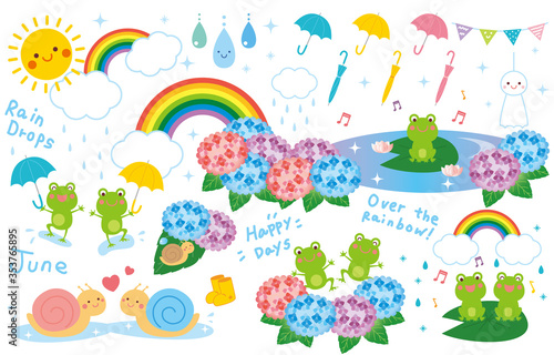 梅雨 雨の日 イラスト セット ベクター Stock Vector Adobe Stock 梅雨 雨の日 イラスト セット ベクター Stock Vector Adobe Stock