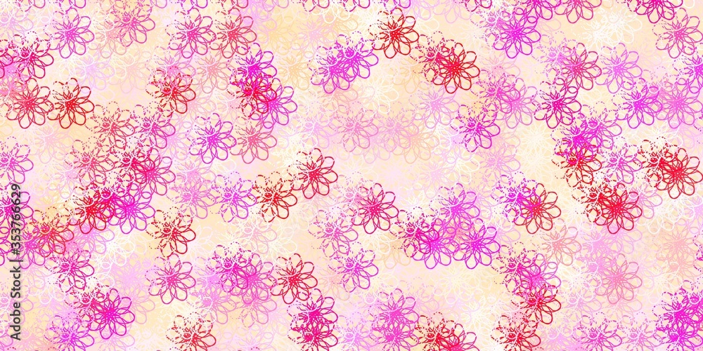 Light Pink, Yellow vector template with curves. Light Pink, Yellow vector template with curves.