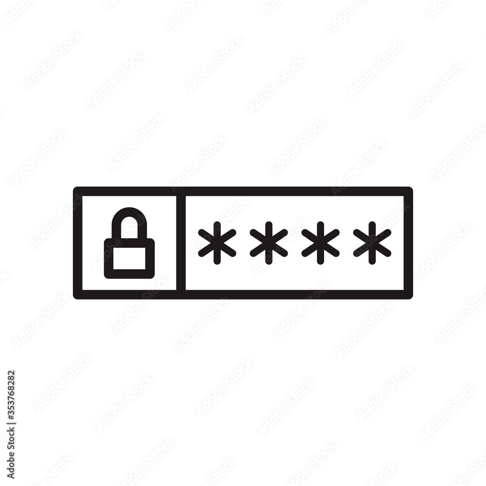 Security password icon in trendy outline style design. Vector graphic illustration. Suitable for website design, logo, app, and ui. Editable vector stroke. EPS 10. Security password icon in trendy outline style design. Vector graphic illustration. Suitable for website design, logo, app, and ui. Editable vector stroke. EPS 10.