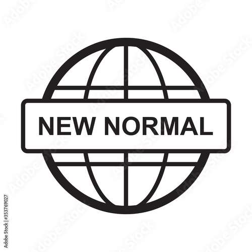 New normal concept word icon vector