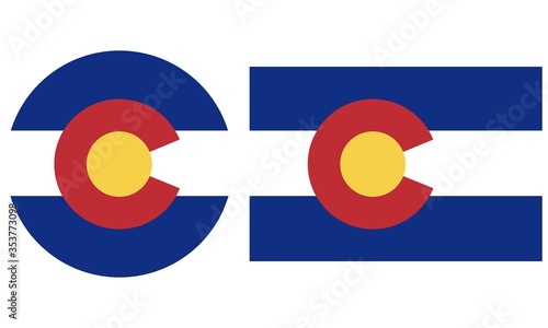 colorado flag vector isolated on white background photo