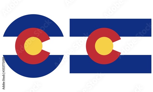 colorado flag vector isolated on white background
