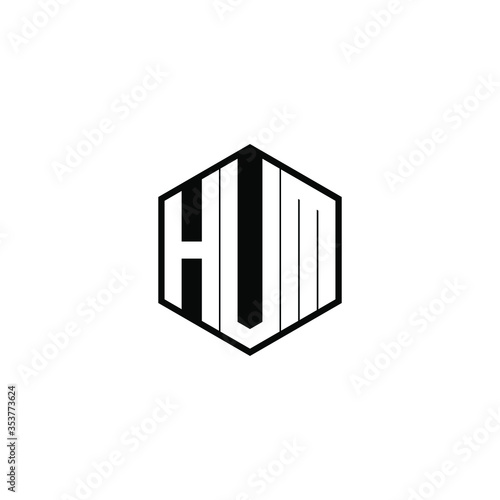 hum letter original monogram logo design