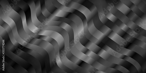 Light Gray vector background with curved lines. Colorful illustration in abstract style with bent lines. Template for your UI design.