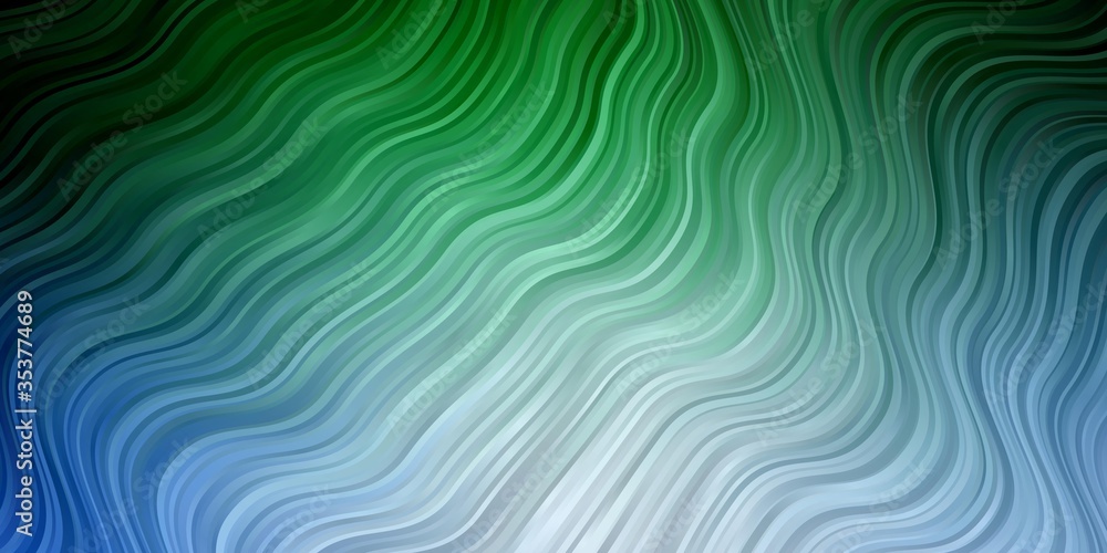 Light Blue, Green vector background with curves. Abstract illustration with bandy gradient lines. Pattern for ads, commercials. Light Blue, Green vector background with curves. Abstract illustration with bandy gradient lines. Pattern for ads, commercials.