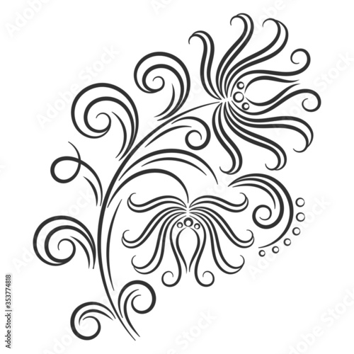 vector floral design element for page decor backgrounds