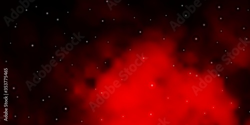 Dark Red vector pattern with abstract stars. Blur decorative design in simple style with stars. Best design for your ad, poster, banner.