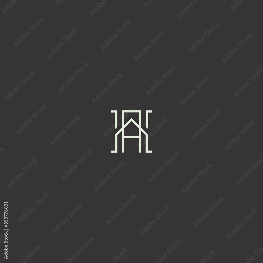 Letter A Home logo icon template design in Vector illustration