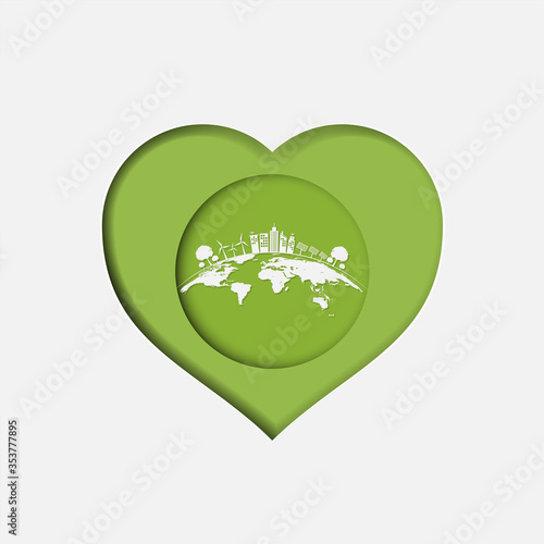 Sustainability and World Environment day, earth day and eco friendly concept, Vector illustration